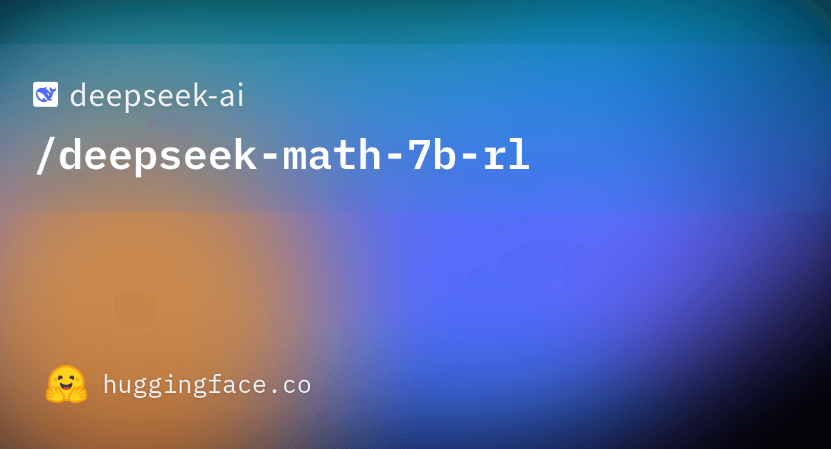 DeepSeekMath 7B RL model card