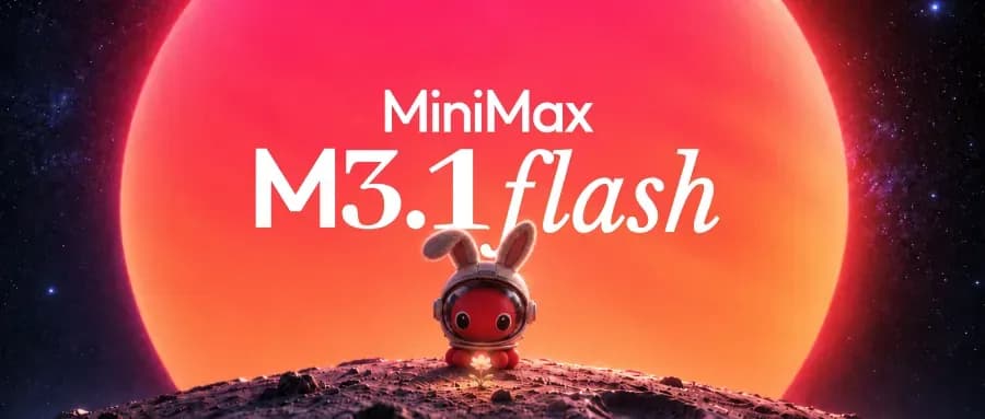 MiniMax M3.1 Flash official announcement banner