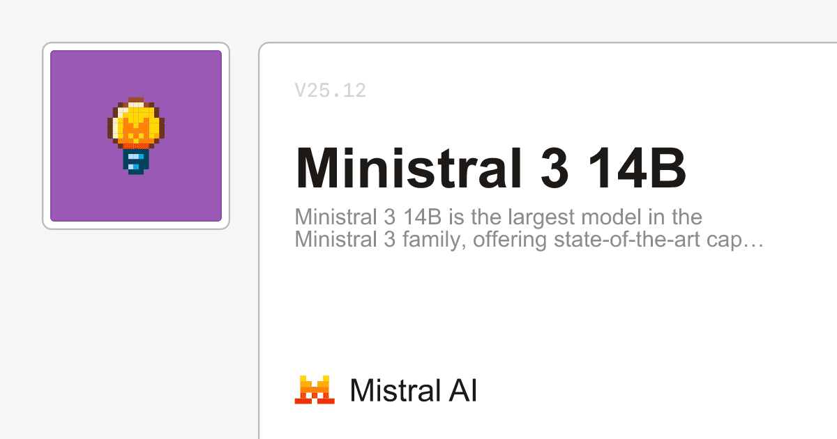 Ministral 3 14B - official image