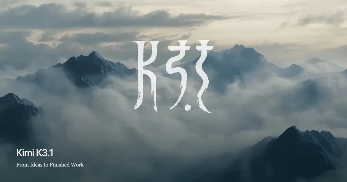 Kimi K3.1 Pro official announcement banner